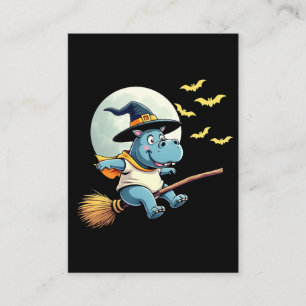 Carte De Visite Éffrayant Pastel Halloween Baby Moo Deng Hippo