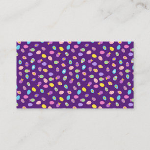 Carte De Visite Egg de Pâques violet Arrière - plan Motif d'art