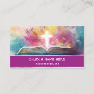 Carte De Visite Église Biblique Violet Clair