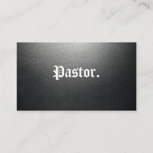 Carte De Visite Église noire illuminée Pastor