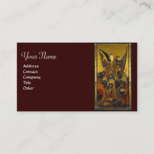 Carte De Visite Église Saint-Michel-Vanquishing Devil as Medieval 