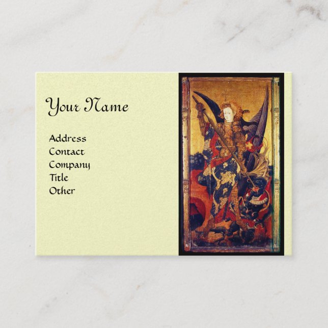 Carte De Visite Église Saint-Michel-Vanquishing Devil as Medieval  (Devant)