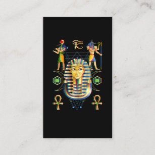 Carte De Visite Égypte Pharaon Tutankhamon King Tut Horus Eye Ankh