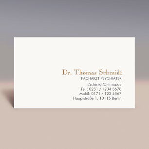 Carte De Visite Einfache und elegante berufliche Psychiater