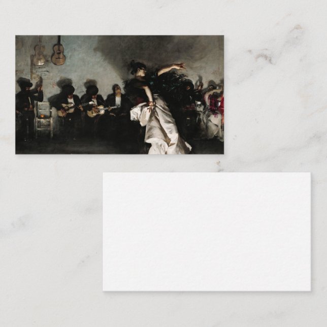 Carte De Visite El Jaleo, 1882 by John Singer Sargent (Devant / Derrière)