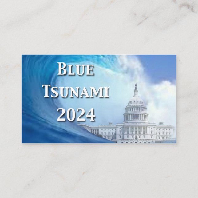 Carte De Visite Élection du tsunami bleu 2024 (Devant)