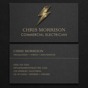 Carte De Visite Électricien Commercial Professionnel