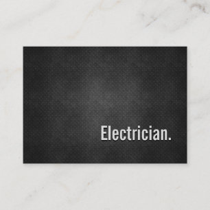 Carte De Visite Electricien Cool Métal Noir Simplicité