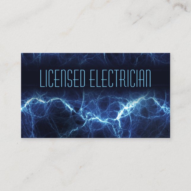 Carte De Visite Électricien de foudre électrique_Personnalisé (Devant)