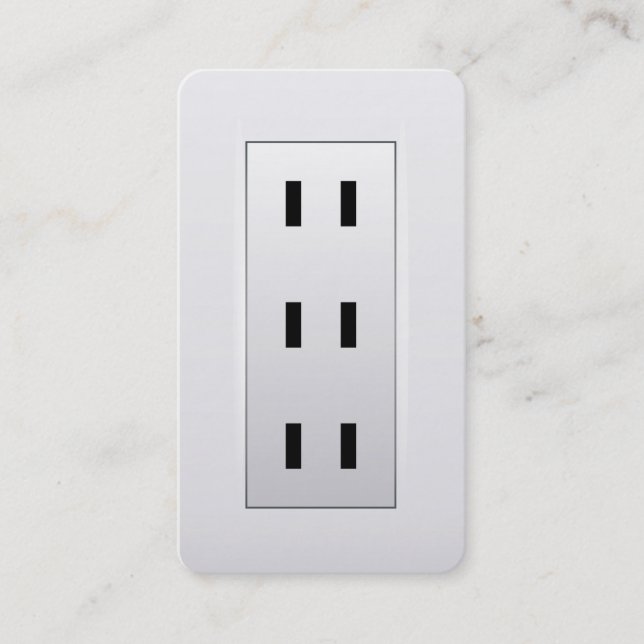 Carte De Visite Électricien de prise électrique (Devant)