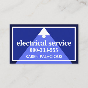 Carte De Visite Électricien du cadre de câblage à ampoule