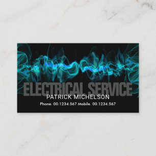 Carte De Visite Électricien électrique à ondes lumineuses