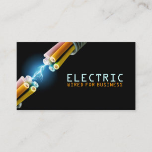 Carte De Visite Électricien Électrique Électrique Fil de choc élec