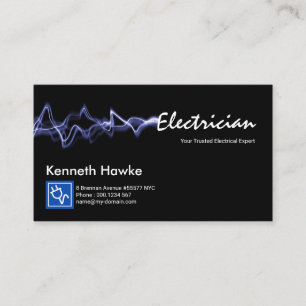 Carte De Visite Électricien électrique renversant de charge de