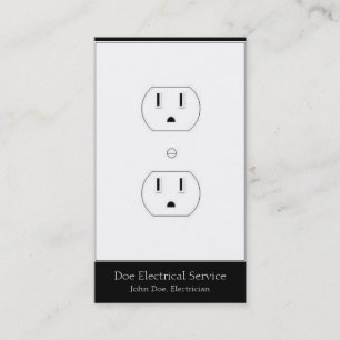Carte De Visite Électricien/entrepreneur électrique/noir vertica