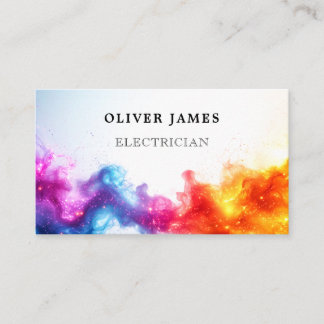 Carte De Visite Électricien et ingénieur en énergie Vibrant Sparks