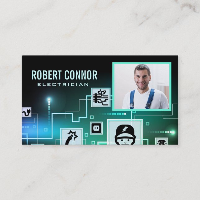 Carte De Visite Electricien Home Electrique Expert (Devant)