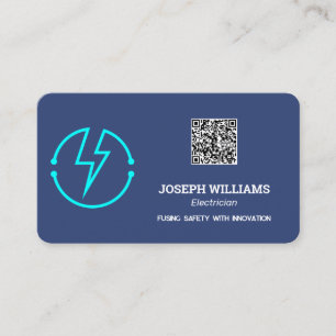 Carte De Visite Électricien personnalisé QR