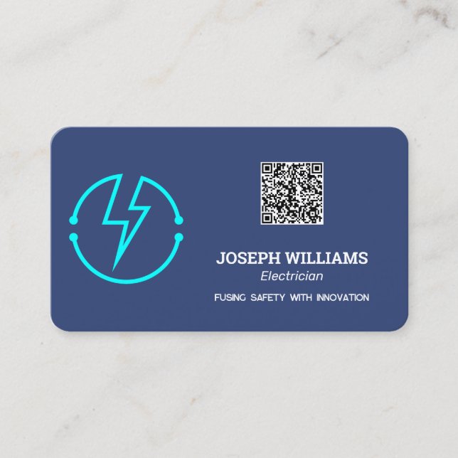 Carte De Visite Électricien personnalisé QR (Devant)