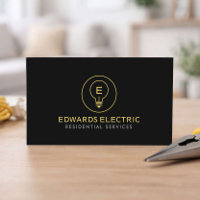 Électricien résidentiel logo minimal noir