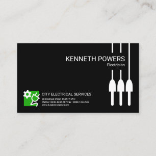 Carte De Visite Électricien simple minimaliste de plaquette de