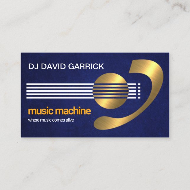 Carte De Visite Électrification Gold Creative Guitare Baid Musicie (Devant)
