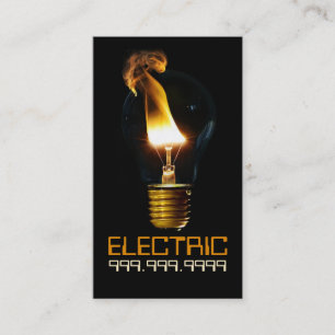 Carte De Visite Électrique Électricien Électricité Ampoule lumineu