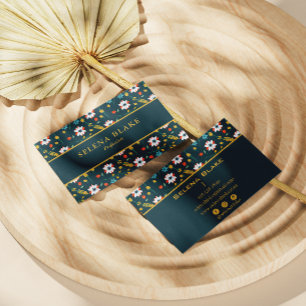 Carte De Visite Élégance florale élégante   Chic moderne