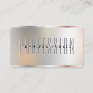 Carte De Visite Élégance métallique en argent sur mesure Luxe Sili