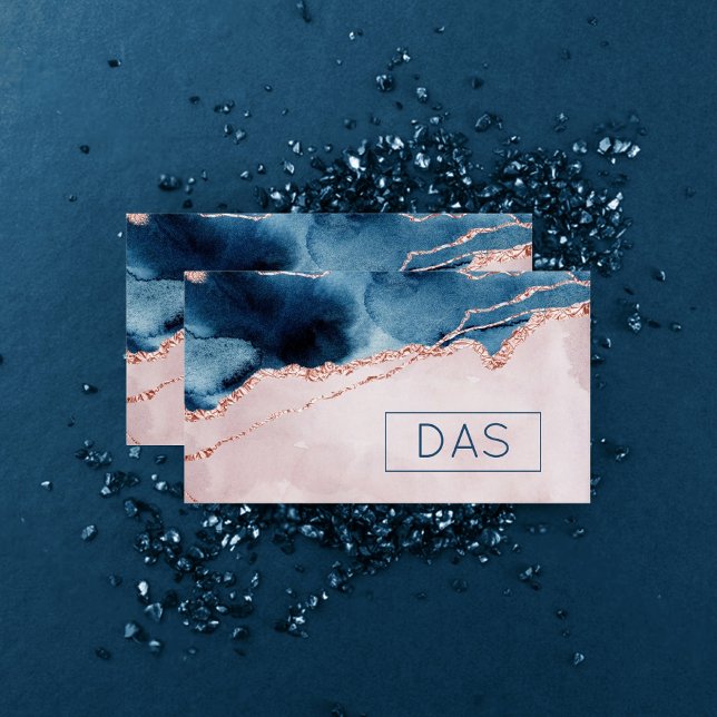 Carte De Visite Élégance mystique | Monogramme d'agrafage rose Tur (Créateur téléchargé)