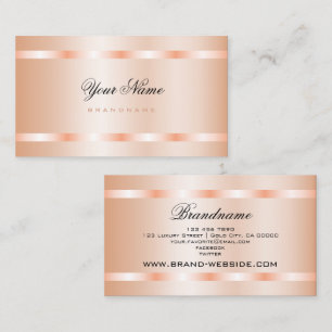 Carte De Visite Elégance Pastel Rose Luxueux Chimmersif Blush