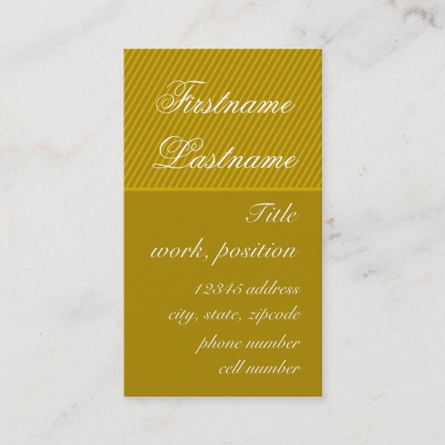 Carte de visite élégant (Devant)