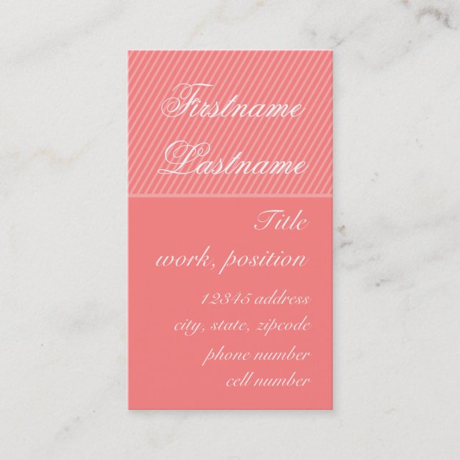 Carte de visite élégant (Devant)