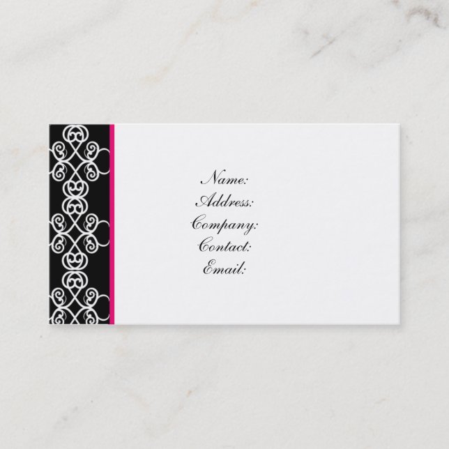 carte de visite - élégant (Devant)