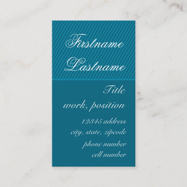 Carte de visite élégant (Devant)