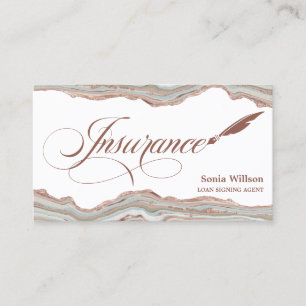Carte De Visite Élégant agent d'assurance professionnelle Sage Gre
