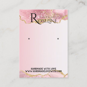 Carte De Visite Élégant Aquarelle rose parties scintillant Elevage