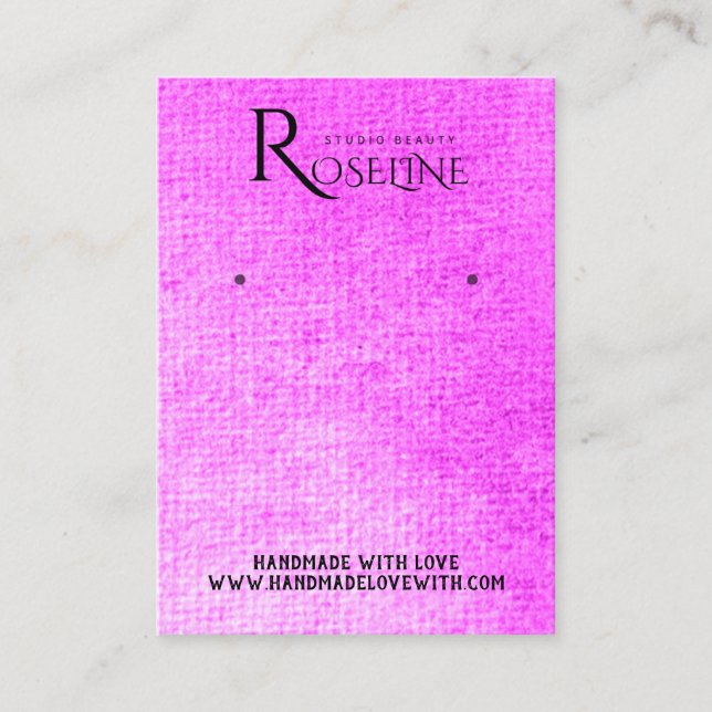 Carte De Visite Élégant Aquarelle rose parties scintillant Elevage (Devant)