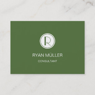 Carte De Visite Élégant arbre professionnel et monogramme