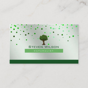 Carte De Visite Elégant arbre vert nature jardin de pelouse paysag
