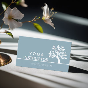 Carte De Visite Elégant arbre Yoga Instructeur Wellness Life Coach