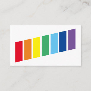 Carte De Visite Elégant arc-en-ciel rayures décorateur intérieur