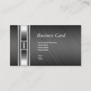 Carte de visite Elegant Argent Chrome Grey Elite