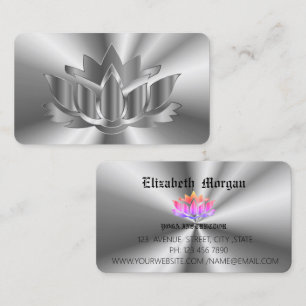 Carte De Visite Elegant argent ombre moderne