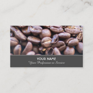 Carte De Visite Elégant barista café amant café grains de café