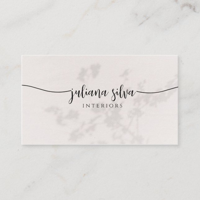 Carte De Visite Elegant Beige Business Card (Devant)
