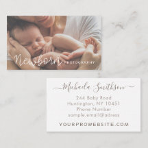 Élégant Blanc Minimal Moderne Photographe Nouveau-