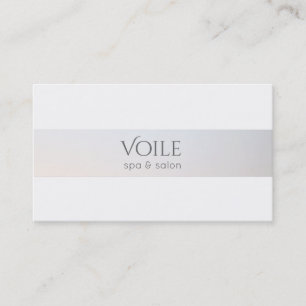 Carte De Visite Elégant blanc moderne Lumineuse Stripe Beauté Salo