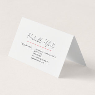Carte De Visite  Élégant Blanc Moderne Professionnel Simple