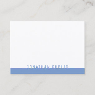 Carte De Visite Elégant bleu blanc moderne Modèle professionnel